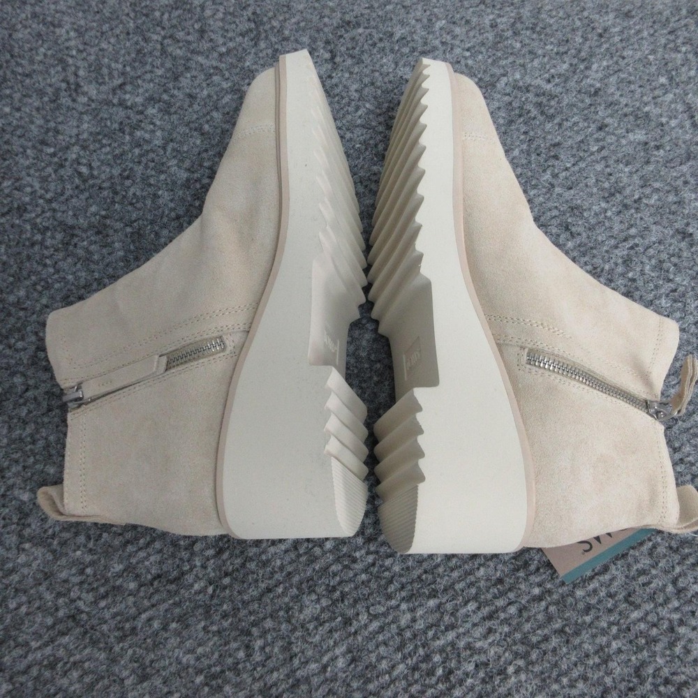 TOMS Maude Boots Womens Size 9 Beige Oatmeal Suede Wedge Ankle Bootie NWOB - Picture 11 of 14